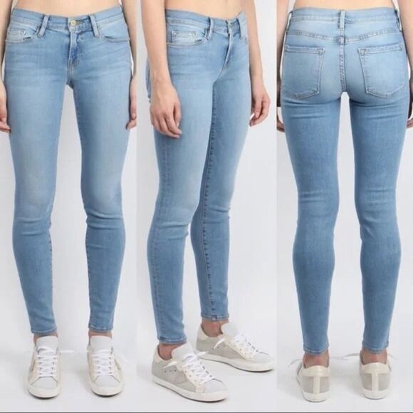 Frame Denim ‘Le Skinny De Jeanne’ in Park Court Distressed Stretch‎ Jean 24 - Picture 1 of 12